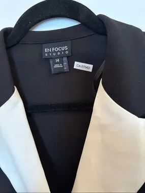 Enfocus Studio | Dresses | Enfocus Studio Black Mini Dress With White ...